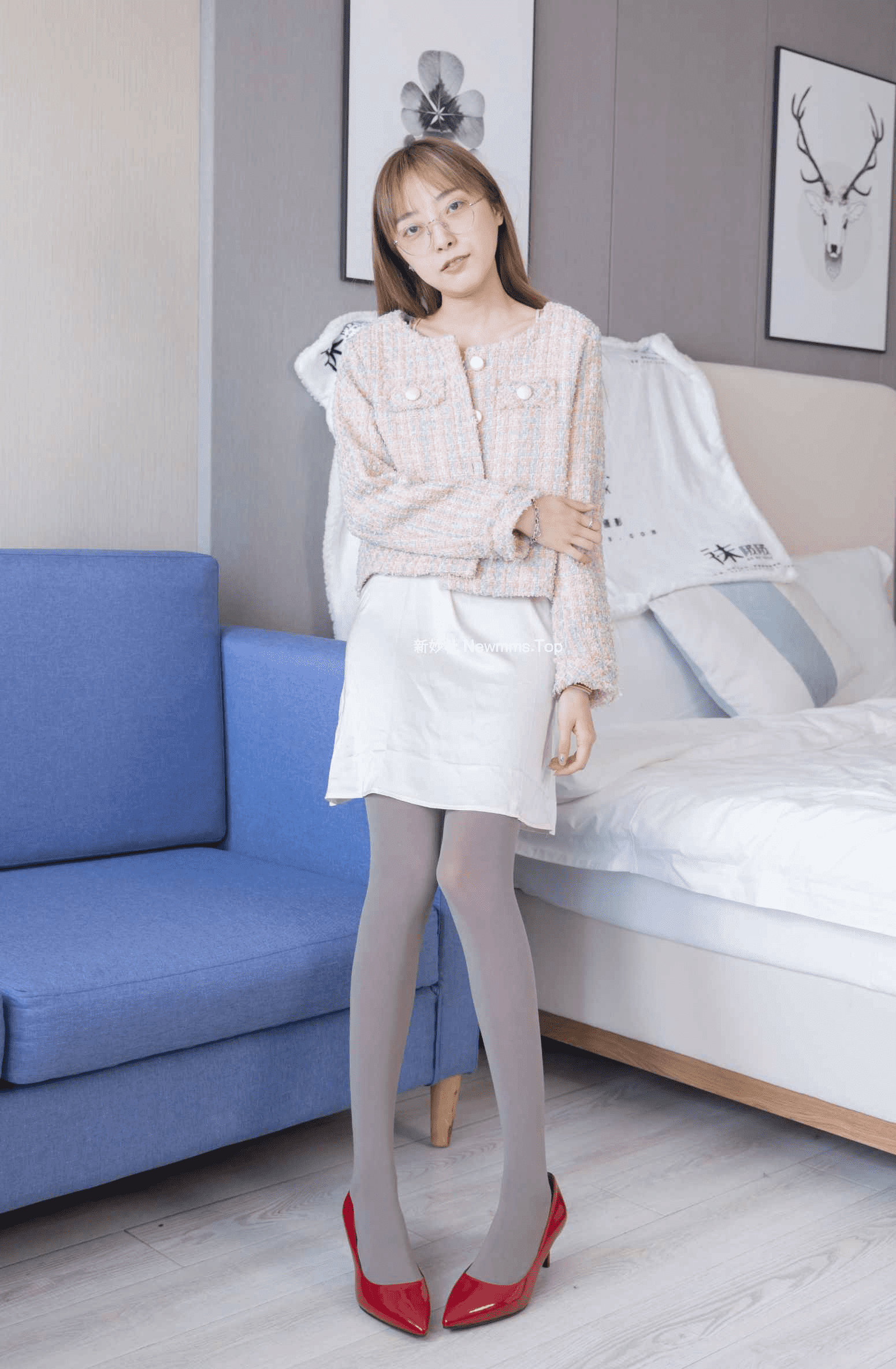 [袜啵啵]225期 稚予-两双高跟鞋、厚灰丝