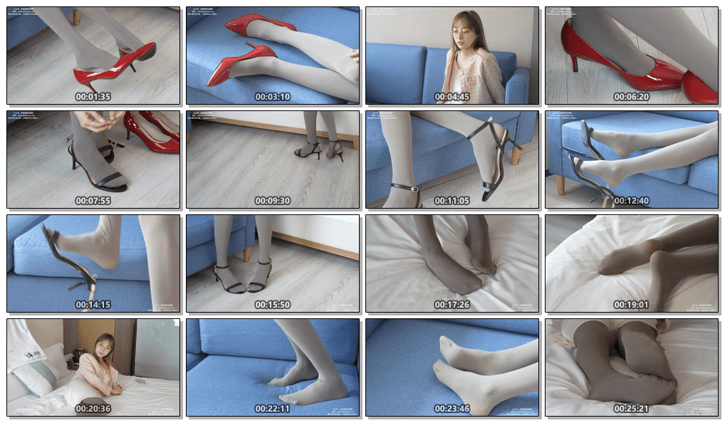 [袜啵啵]225期 稚予-两双高跟鞋、厚灰丝