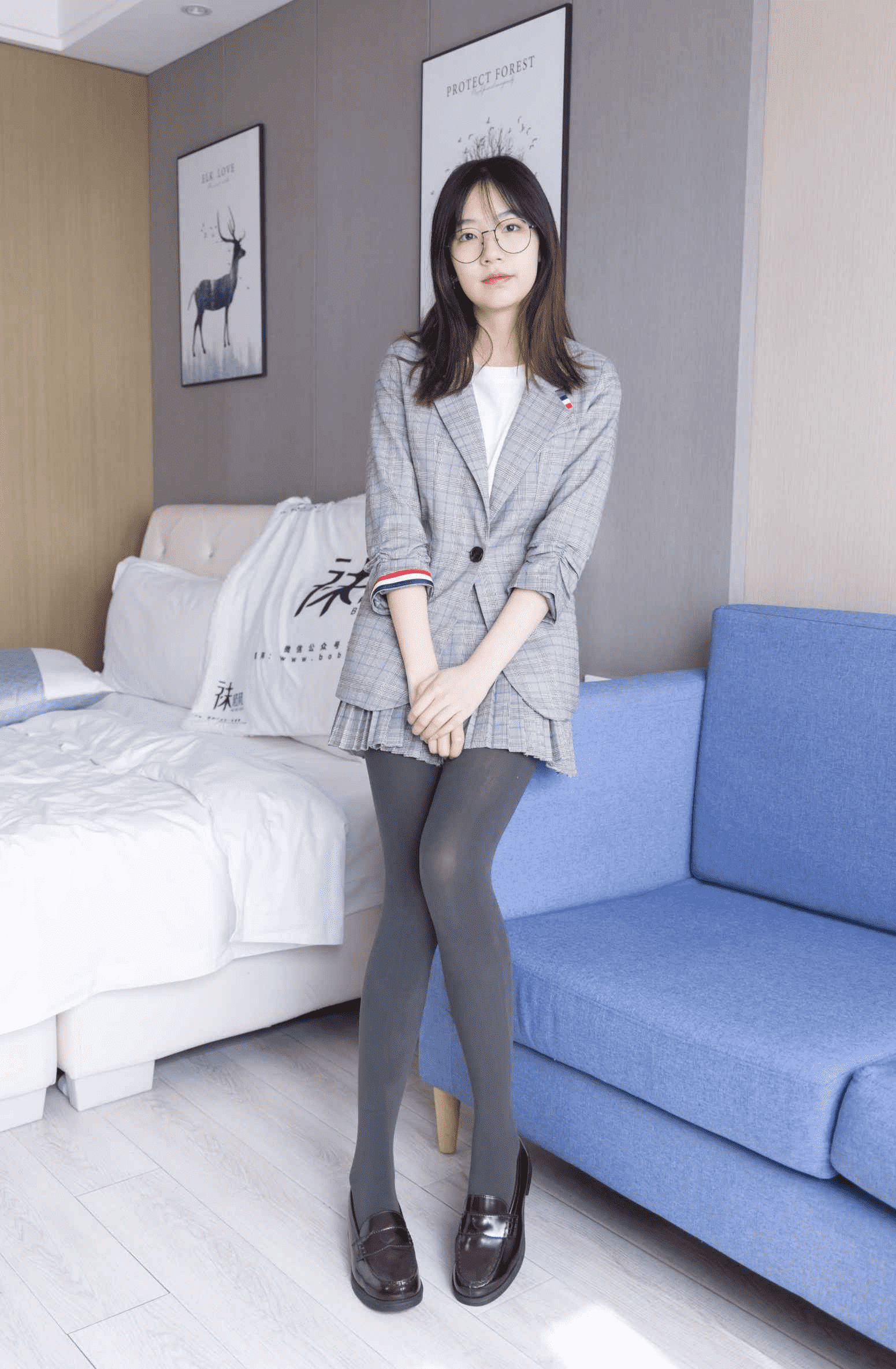 [袜啵啵]210期 小甜豆-皮鞋、厚灰丝、ol装