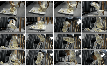 [牧光传媒]JK女孩 脏白丝 裸足踩蛋糕