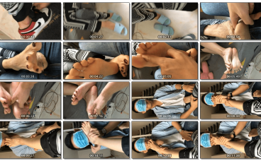 约来附近的大学生脱她的AJ板鞋玩舔船袜裸足